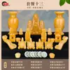 Frete Grátis SF Jade Natural Jade Bege Itens Funerários Ornamentos para Urnas Sepultamento Acompanhamento Funerário Produtos Funerários