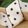 Single-sided polka dot impressão poliéster fita arco DIY acessórios para o cabelo material sapato flor chapéu de palha flor fita de impressão