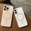 Círculo Delgado Succión Magnética Adecuado para Funda de Teléfono Móvil Iphone16 Apple 14 15Promax Nuevo 12 Transparente 13 Cubierta Protectora Moderna