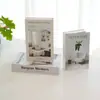 Caixa de armazenamento de livro falso transfronteiriça com abertura, livro de imitação de revista de design de interiores, livro decorativo de mesa de centro, livro de exibição