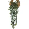 Mandala de parede transfronteiriça, plantas verdes artificiais, flores decorativas de videira artificial para casa e exterior, plantas pendentes falsas em videira