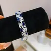 Pulsera con Hebilla de Patchwork Geométrico en Forma de Abanico de Circonita de Nuevo Estilo Europeo y Americano para Mujer Pulsera de Lujo Ligero con Tacto de Alta Gama Joyería de Mano con Mano de Obra Exquisita y Pesada