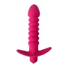 Plug Anal Vibratório Rosqueável, Bolas Anais de Silicone, Vibrador Anal, Massagem, Treinamento SM, Brinquedos Sexuais, Dropshipping