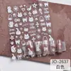 Adesivos de Unha Artística Graffiti Gato Filhote Doce Fofo Desenho Animado Coelho Linha Preta Adesivos de Unha Autocolantes Atacado