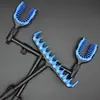 Soporte de Pesca con Mosca Estilo Europeo con Inserto para el Suelo, Flotador Deslizante Combinado, Caña Telescópica, Cabezal del Soporte Recubierto de Goma, Soporte para Caña de Pescar de Aleación de Aluminio