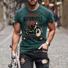 2023 Europeo y Americano Comercio exterior transfronterizo nuevo para hombre motocicleta casual estampado digital ajustado jersey camiseta de manga corta para hombre