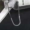 Cadena de Collar Plana Hueso de Serpiente Hoja Simple Diseño de Temperamento Exquisita Moda Versátil Estilo de Alta Gama Mismo Estilo para Hombres y Mujeres