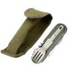 Vajilla Portátil Vajilla para Exteriores Camping Plegable Cuchillo, Tenedor y Cuchara Combinación Vajilla Multifuncional Plegable Juego de Tres Piezas
