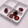 Zircón Rojo Granate Piedra Suelta Forma Redonda, Piedra Preciosa Grande para Anillo Rojo con Base Puntiaguda, Piedra de Circonita Cúbica, Piedra para Accesorio de Joyería 3-20 mm