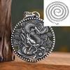 Colgante de plata pura s999 con forma de nueve dragones jugando con cuentas para hombre, collar de grifo de plata esterlina, joyería de dragón auspicioso retro dominante, regalo de moda