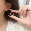 Colección de Pendientes de Plata de Ley 925 Kaiming para Mujer, Pendientes de Aro Hechos a Mano de Alta Gama de Lujo Ligero Estilo Coreano, Accesorios Versátiles Estilo Ins