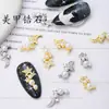 Joyería para uñas de estrella y luna nueva de网红 (Net Red), diamantes de alto color, perlas, estrella y luna, decoraciones de uñas diy, venta al por mayor