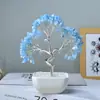 Árvore da Fortuna de Água-Marinha Natural Árvore de Cristal da Vida Enfeites de Mesa para Escritório Artesanato de Cristal