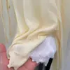 Nuevo cárdigan corto estilo francés con mangas largas rizadas, cobertura fina protectora del sol con tiras y lazo para mujer