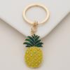 Llavero con colgante de piña y fruta, aleación de zinc, creativo y transfronterizo, con goteo de aceite, para bolso portátil, accesorios para bolígrafos y adornos