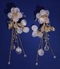 Presilhas de Orelha com Estética de Nicho, Brincos Pesados de Flor de Pérola para Banquetes, Casamentos e Noivas