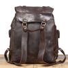 Mochila masculina de couro genuíno europeia e americana, nova, fashion, camada superior, couro de vaca, multifuncional, bolsa de viagem, mochila casual, bolsa para computador