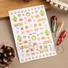 Pegatinas de Uñas Nuevas Transfronterizas ins Invierno Navidad Papá Noel Muñeco de Nieve Árbol de Navidad Pegatinas Adhesivas para Uñas