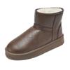 Botas de Nieve Gruesas y Cálidas con Forro de Polar para Invierno, Impermeables, Antideslizantes, con Piel Integrada, Zapatos Grandes de Algodón, Suela Gruesa, Caña Alta, Botas de Algodón Martin