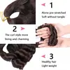 Cabello Trenzado de Ganchillo Rizado Francés Set de 2 Piezas Trenza de Cabello Rizado Cola de Caballo suelta Rizado Grande Cola de Caballo
