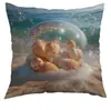 Fronha de Almofada de Caranguejo Bolha de Verão Best-Seller da Amazon Transfronteiriça, Coral, Concha, do Fabricante Original, Personalizável
