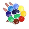 Material de Pintura Bambú Verde Paleta Flor de Ciruelo Paleta de Estudiante Paleta para Estudiante de Arte Gouache Acuarela Pintura China Paleta de Óleo