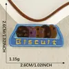 Ventas Directas de Fábrica Galletas de Chocolate Originales de Dibujos Animados Letras Inglesas Accesorios Decorativos DIY para Ropa Pegatinas de Tela para Planchar