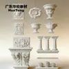 Gesso casa inteira estilo europeu peças pequenas esculpidas conjunto completo amostras pilares vasos de plantas decorações de parede em relevo material de vestuário de trabalho referência de seleção em estoque