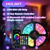 Tira de LED 5050RGB best-seller transfronteiriça, controle remoto infravermelho, controle de som de música via APP Bluetooth, tira de luz ambiente colorida