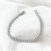 Pulseira Marquise Transfronteiriça Banhada a Ouro Zircônia de Luxo Leve Brilhante Pulseira Tennis de Cristal Feminina Joia Cobre Micro-Incustada Fileira de Diamantes