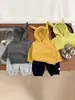 Suéter para Niños 2025 Otoño e Invierno Nuevo Estilo Coreano Niños y Niñas Bebé Elegante Gorro de Elfo Tejido Ropa Exterior Versátil