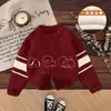 Suéter infantil com forro de fleece, novo estilo outono/inverno, para bebês e crianças pequenas, espessado e com forro de fleece para aquecimento, com mangas raglan, camada base de tricô