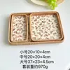 Bandeja Rectangular de Concha de Ratán Vietnamita para Frutas, Bandeja para Sala de Estar, Comedor, Cesta Organizadora de Almacenamiento de Lujo Ligero