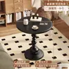Quantos Quartos Existem? Mesa de Centro Pequena Vintage em Ferro, Mesa de Cabeceira Criativa, Mesa Lateral Redonda Retro Americana para Sala de Estar, Armário Lateral para Sofá, Mesa de Canto