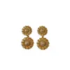 Pendientes de Plata de Ley S925 de Lujo Ligero y Exquisitos con un Estilo Minimalista de Alta Gama para Mujer, Presentando Clavos Pequeños y Sencillos de Flor de Margarita con Baño Galvánico