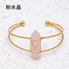Joyería de Mano Europea y Americana Pulsera de Cristal Natural Hexagonal Doble Punta Pulsera Transfronteriza Nicho Piedra de Cristal Joyería Hecha a Mano Pulsera Mayoreo