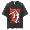 Camiseta Manga Corta Cuello Redondo Lavable Anime Motosierra Y2Kt Ropahombre Ropa de Hombre Estilo Nuevo Camiseta Camiseta de Hombre