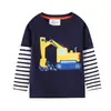 Camiseta Infantil para Niños, Niños Medianos y Pequeños, Otoño, Cuello Redondo, Algodón Bordado, Camiseta Infantil de Manga Larga, Fabricante, Venta al por Mayor