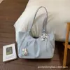 Bolsa de Tote Estilo Universitario con Lunares Artísticos de Nicho Coreano para Mujer 2026 Nueva Moda Versátil de Gran Capacidad