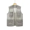 Estilo Nuevo de Verano Chaleco Casual para Hombre para Exteriores con Múltiples Bolsillos para Pesca Fotografía Chaleco de Algodón para Papá