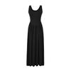 8645-Vestido Sexy Sin Mangas de Estilo Europeo y Americano para Mujer 2025 Nuevo Cuello en U Efecto Adelgazante en la Cintura Falda Larga Ceñida a la Cadera