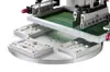 Haohel Máquina Pequeña Rotatoria de Serigrafía con Pantalla Táctil para 400 Discos, Máquina Rotatoria Plana de Cuatro Estaciones para Serigrafía