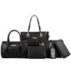2025 Nuevo Bolso de Mujer Moda Trendy Set de Seis Piezas Estampado Bolso Suegra Bolso de Hombro Cruzado Bolso de Mano Bolso de Mujer Dropshipping
