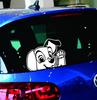Comercio exterior transfronterizo AliExpress pegatinas para coche de perrito espiando perro saludando pegatinas reflectantes pegatinas decorativas pegatinas para ventana trasera de coche