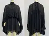 Conjunto de Dos Piezas Elegante de Gasa con Camisola de Moda, Nuevo Estilo Transfronterizo Europeo y Americano para Primavera y Verano