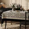 Toalha de Mesa Vintage Estilo Francês com Toque de Luxo Leve e de Alta Qualidade, Impermeável, à Prova de Óleo, Lavável, Retangular para Mesa de Centro, Melhora o Ambiente