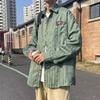 Camisa de Manga Larga a Rayas de Solapa Retro Japonesa Nueva de Primavera y Otoño 2023 para Pareja Casual