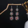 Pendientes Ovalados Estilo Étnico Bohemio Europeo y Americano Transfronterizos para Mujer Retro Atracciones Turísticas Pendientes con Borlas Étnicas