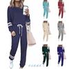 En stock Europa y Estados Unidos desear Amazon ebay transfronterizo Europa y Estados Unidos traje casual de manga larga de color liso holgado para mujer talla grande mujeres