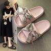 Sandalias de Lazo Lindas de Verano Ropa Exterior Moda Estilo Chanel eva Para el Hogar Antideslizantes Taburete Chanclas Planas